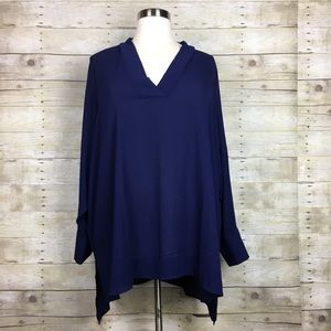 Eloquii Button Up Navy Blouse Sz. 28